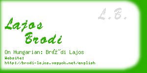 lajos brodi business card